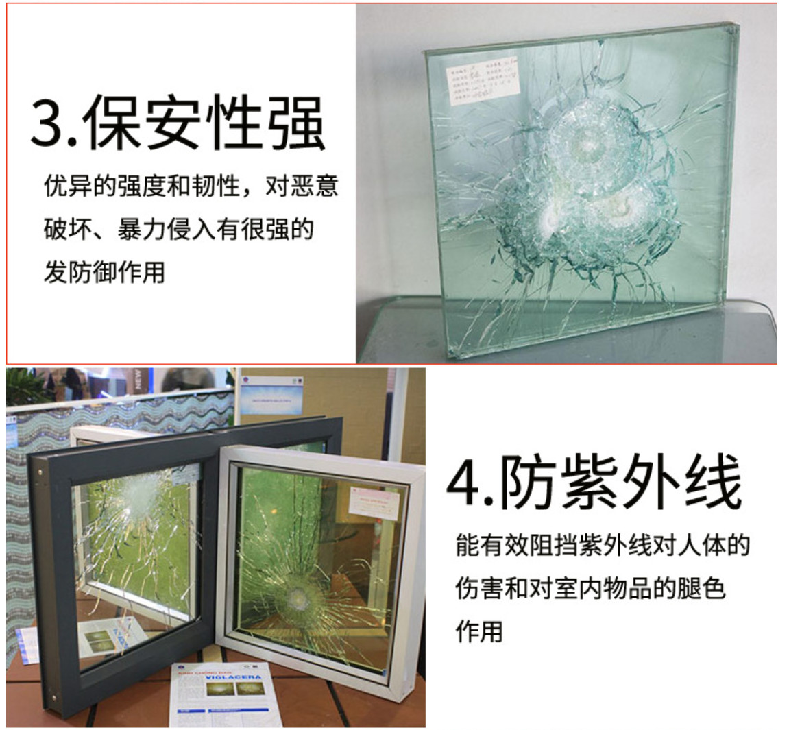 CE Curved Bullet Proof Glass Explosion Proof Glass Untuk Fasad Bangunan